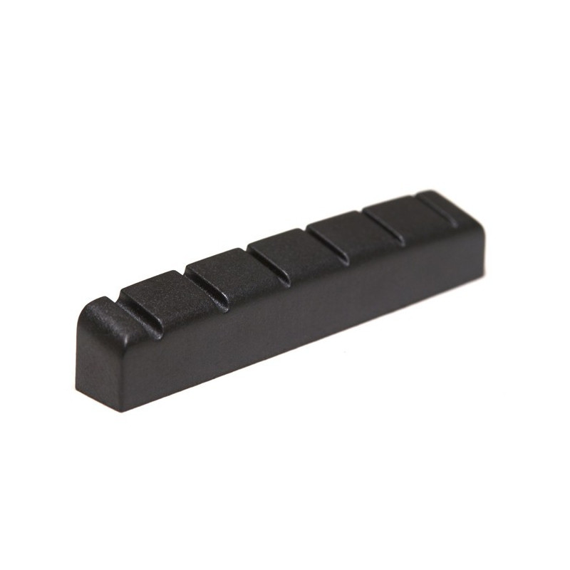 GT PT 6642 L0 - BLACK TUSQ XL nut 6 String Electric - Nut 42 x 6 mm, left